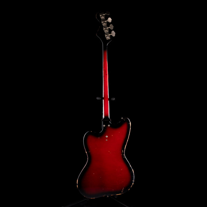 Pre-Owned 1966-68 Silvertone 1443 Hornet Bass Redburst With Gig Bag