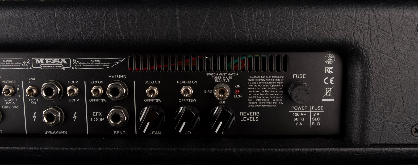 Pre Owned 2017 Mesa-Boogie Triple Crown TC-50 Black Guitar Amp Head with Footswitch and Cover