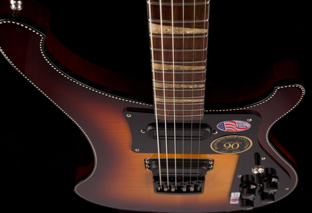Pre Owned 2022 Rickenbacker Limited Edition 90th Anniversary 480XC TBG TobaccoGlo Guitar With OHSC - Serial # 22 17794