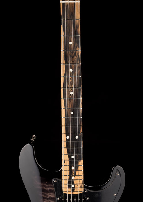 Pre Owned Fender Limited Edition American QMT Stratocaster HSS Pale Moon Trans Black With OHSC