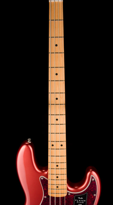 Used Fender Player Plus Jazz Bass Aged Candy Apple Red With Gig Bag