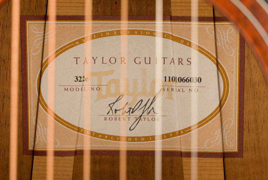 Used 2016 Taylor 322ce Edgeburst with OHSC