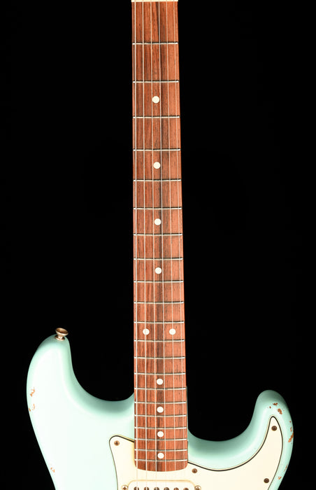 Pre Owned 2008 Fender Custom Shop 1960 Stratocaster Relic Daphne Blue With Case