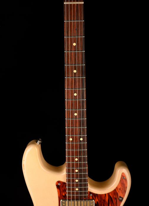 Pre Owned 2021 Waterslide Guitars S-Style Dual Foil Trans Blonde With Case