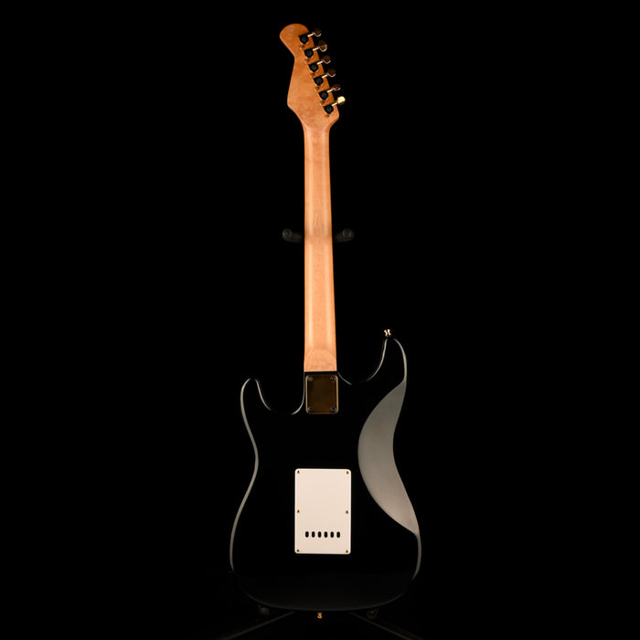 Used Burswood S-Style Rosewood Fingerboard Black Electric Guitar