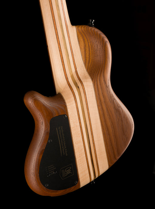 Mayones Cali4 17.5" Scale Bass Swamp Ash TEW Body 3A Eye Poplar Top Custom Color Goblinburst
