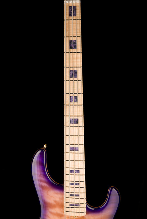 Ernie Ball Music Man BFR StingRay 5HH Bass Moonbeam Trans Purple Burst With Case