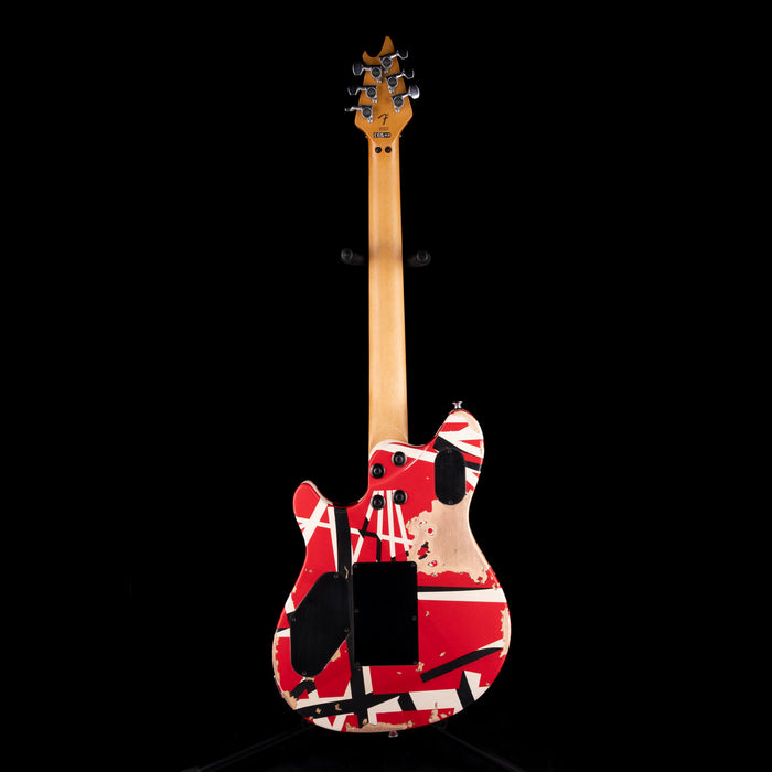 EVH Limited Edition Wolfgang Special Striped Series Aged Red, Black, and White with Gig Bag