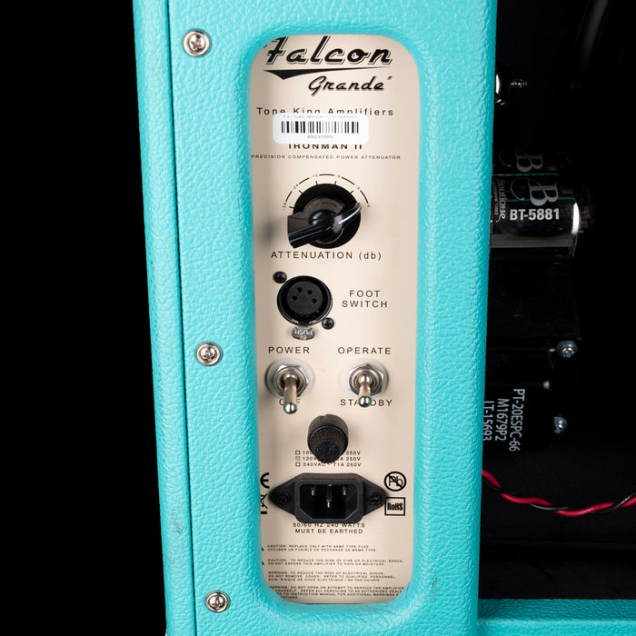 Used Tone King Falcon Grande Turquoise Guitar Amp Combo With Footswitch