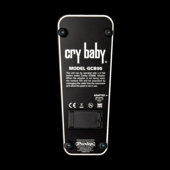 Dunlop Crybaby GCB95 Wah Wah Guitar Pedal Bottom 