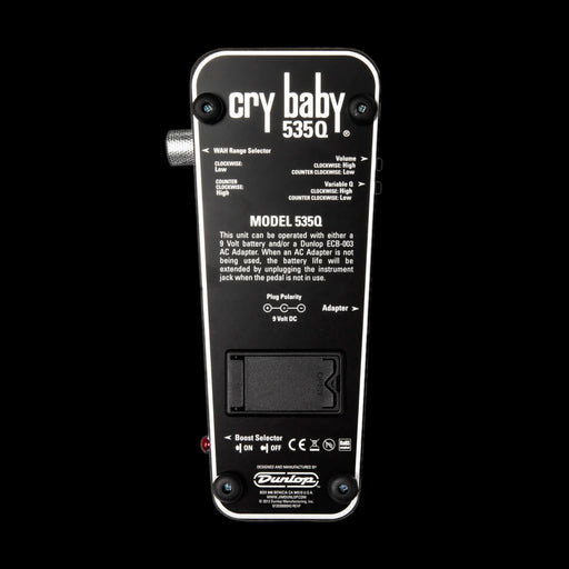 Dunlop 535Q Crybaby Multi-Wah Wah Guitar Pedal Bottom 