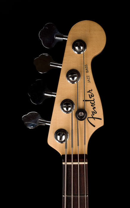 Pre Owned Fender American Deluxe Jazz Bass Aged Cherry Burst With OHSC