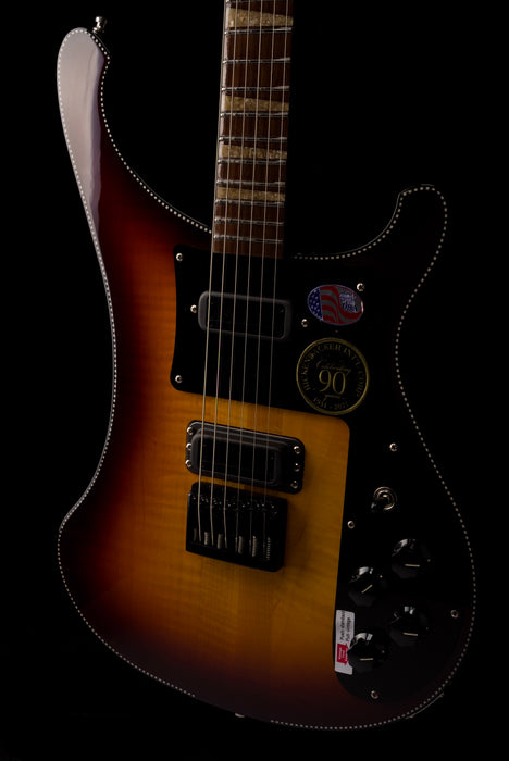 Pre Owned 2022 Rickenbacker Limited Edition 90th Anniversary 480XC TBG TobaccoGlo Guitar With OHSC - Serial # 22 17794
