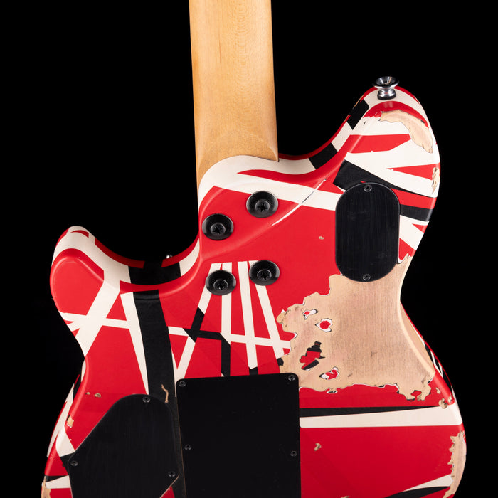 EVH Limited Edition Wolfgang Special Striped Series Aged Red, Black, and White with Gig Bag