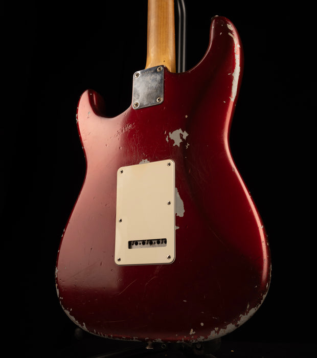 Vintage Fender 1965 Stratocaster Refinished Dark Red with Case