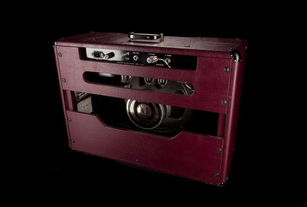Pre Owned Matchless 1x12 Lightning 15 Burgundy Guitar Amp Combo With Cover