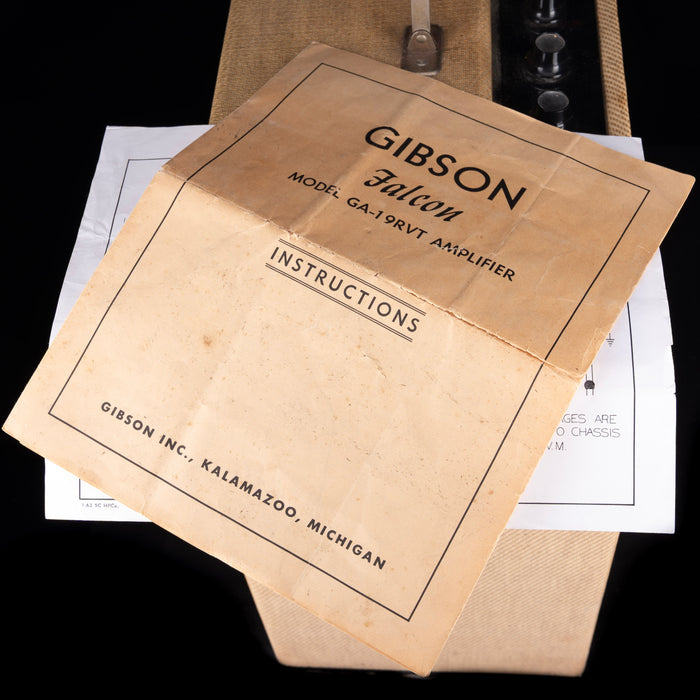 Vintage 1962 Gibson Falcon GA-19RVT Tweed Guitar Amp Combo With Signed C.O.A.