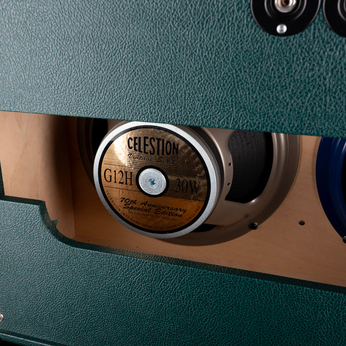 Pre Owned 2007 Divided By 13 FTR37 Green/Cream Guitar Amp Head And 2x12" Cab with Footswitch and Covers