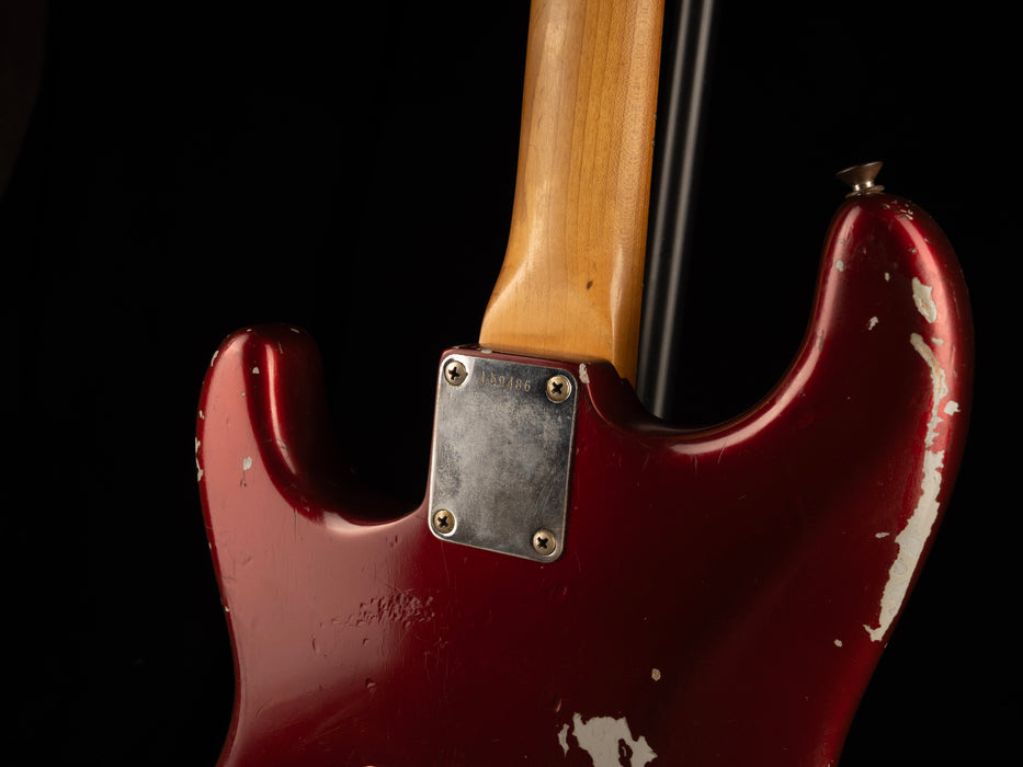 Vintage Fender 1965 Stratocaster Refinished Dark Red with Case