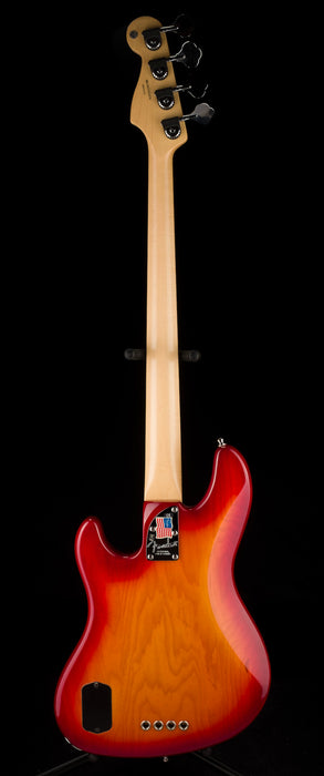 Pre Owned Fender American Deluxe Jazz Bass Aged Cherry Burst With OHSC