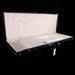 Black guitar case with white interior on a black background