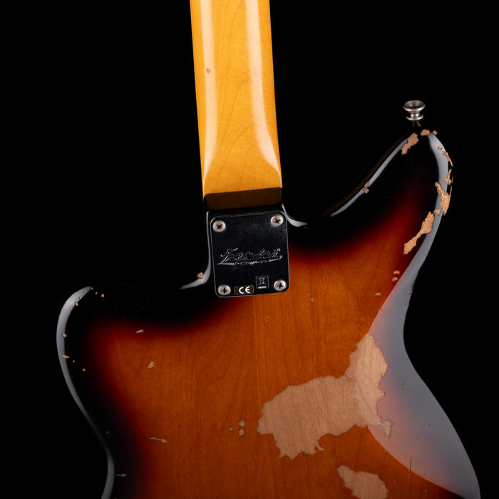 Used 2012 Fender Kurt Cobain Road Worn Jaguar Road Worn 3-Tone Sunburst with OHSC