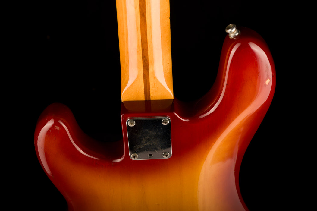 Vintage 1983 Fender Precision Bass Maple Neck Cherry Sunburst With Gig Bag