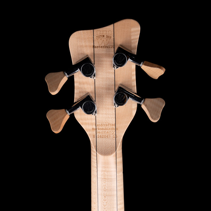 Pre-Owned 2016 Warwick Custom Shop Masterbuilt Corvette $$ Bass Flamed Maple & Bubinga With Gig Bag