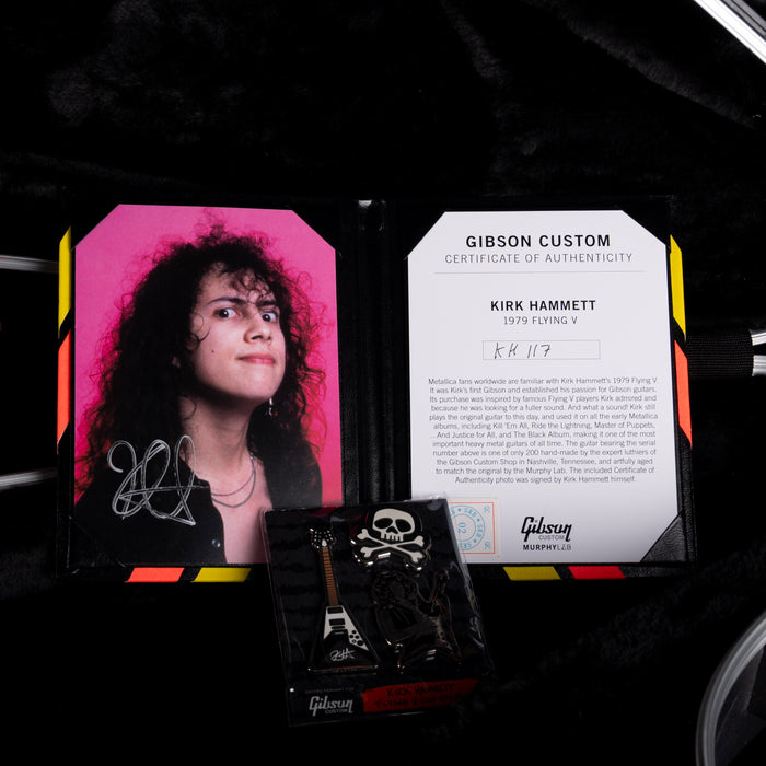 Pre-Owned Gibson Custom Shop Kirk Hammett Metallica Museum 1979 Flying V Black With OHSC