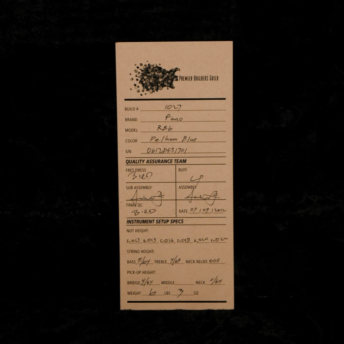 Used Fano Alt de Facto RB6 Pelham Blue Electric Guitar With OHSC