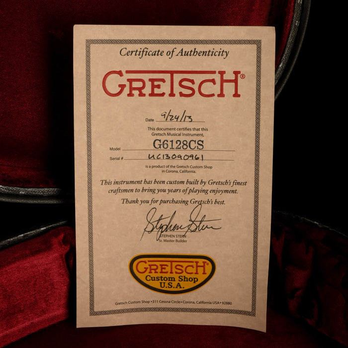 Pre Owned 2013 Gretsch Custom Shop Stephen Stern '59 Duo Jet G6128CS DST White With OHSC