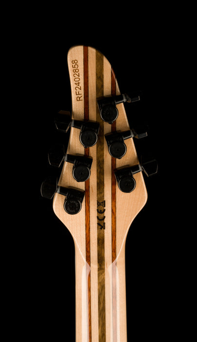 Mayones Left Handed Regius Core 6 Flame Top Gloss Trans Graphite