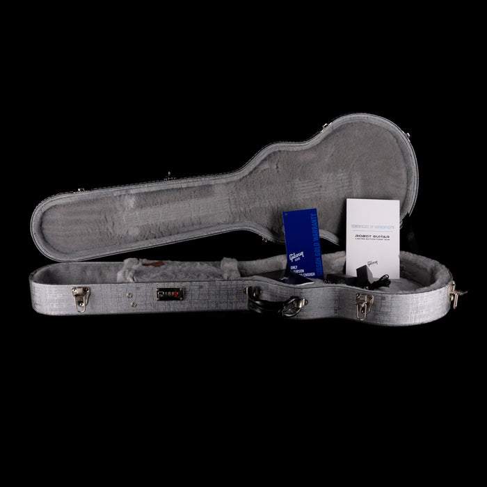 Pre-Owned 2007 Gibson Les Paul Robot Guitar Limited Edition 1st Run Blue Silver Burst With OHSC