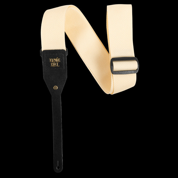 Ernie Ball Polypro Acoustic Guitar Strap - Cream - P05368 Front Tail
