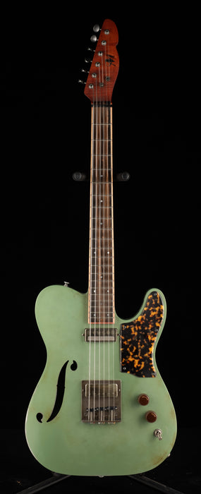 Pre Owned Mule Resophonic Guitars Mulecaster Green With HSC