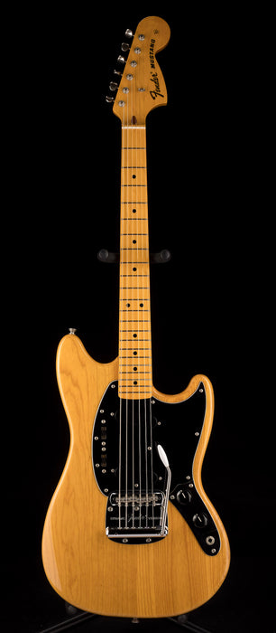Used Fender Made in Japan MG77 Mustang Natural Ash Electric Guitar