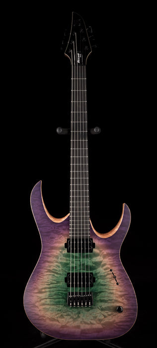 Mayones Duvell Elite 6 String 4A Quilt Maple Top Joker Burst Satine Finish