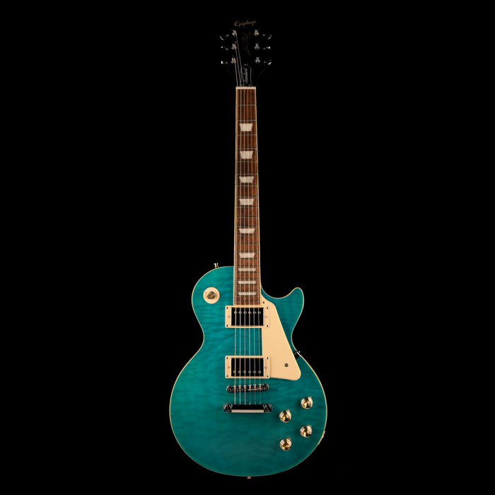 Pre Owned Epiphone Les Paul ‘60s Quilt Top Trans Blue With Gig Bag