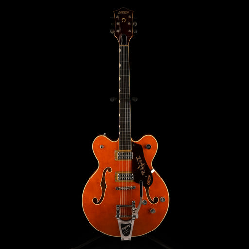 Used 2024 Gretsch Nashville G6220 TDC Top Flame Maple Round Up Orange With OHSC