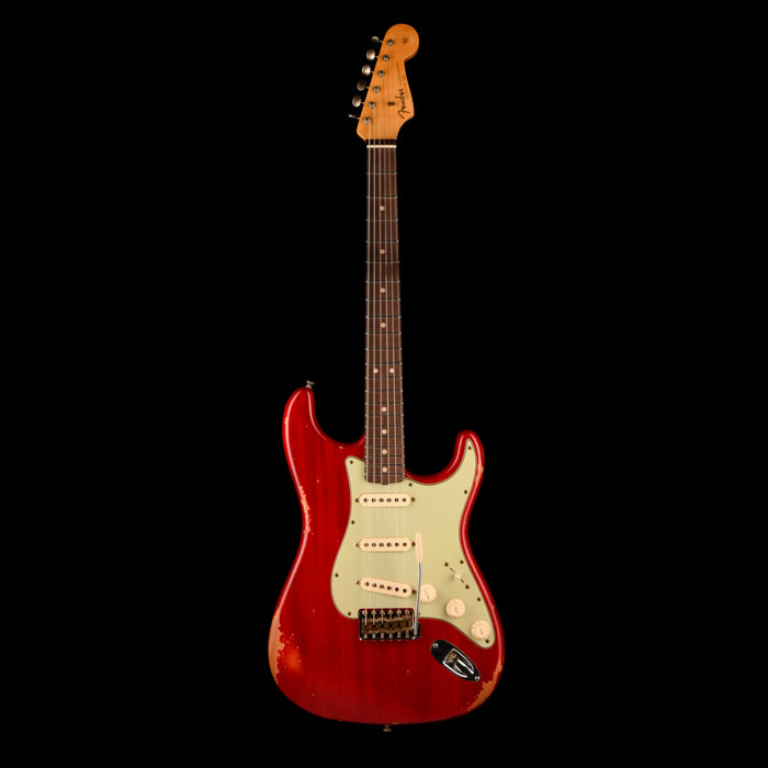Fender Custom Shop 1963 Stratocaster Mahogany Relic Crimson Red Transparent