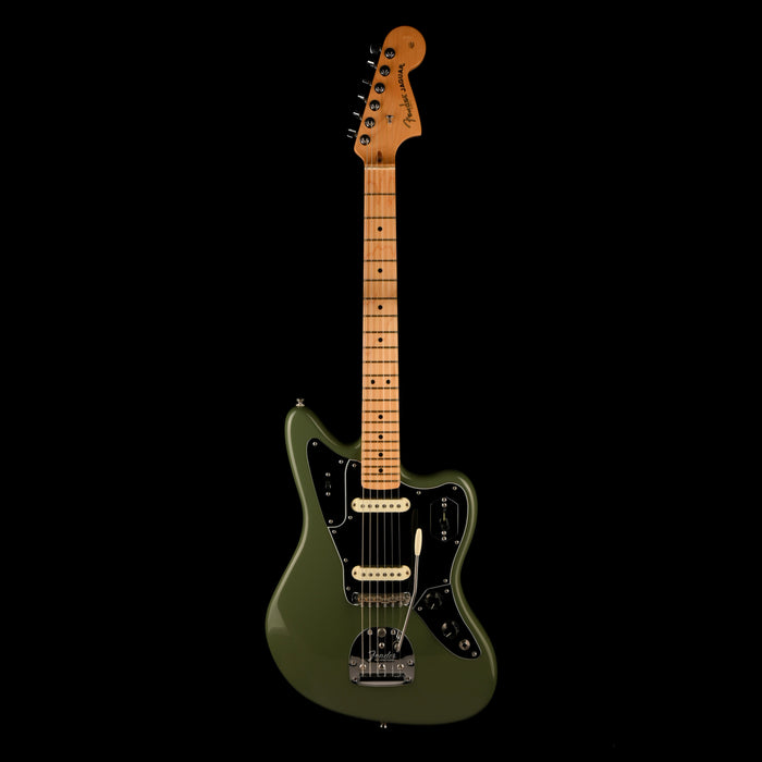 Pre Owned Fender American Professional Jaguar Maple Fingerboard Antique Olive With OHSC