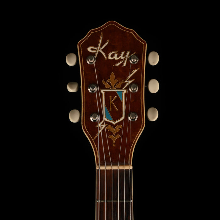 Vintage 1955 Kay Thin Twin Blonde Electric Guitar With OHSC