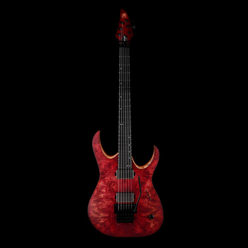 Mayones Duvell Elite Pro 6 String Baritone Antique Red Velvet Raw Electric Guitar With Case