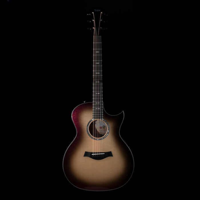 Taylor Custom Grand Auditorium C14ce Silver Cranberry Supernova - Catch Event # 26 With Case