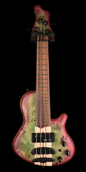 Mayones Cali4 17.5" Scale Bass Swamp Ash TEW Body 3A Eye Poplar Top Custom Color Goblinburst