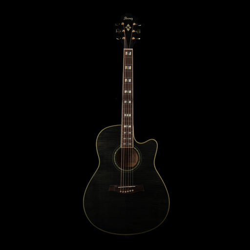 Used Ibanez AEF30E Trans Black Acoustic Electric Guitar with HSC
