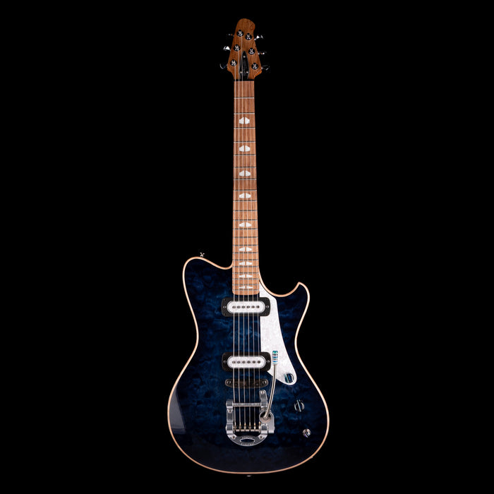 Powers Electric A-Type Select Quilt Maple Twilight Blue With Softshell Case