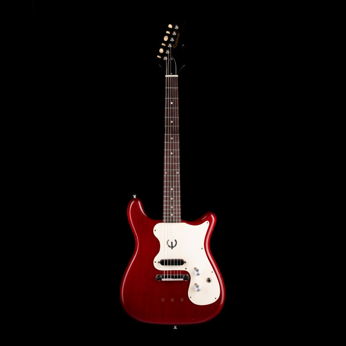 Vintage 1965 Epiphone Olympic Cherry Single Pickup Electric Guitar With Original Case