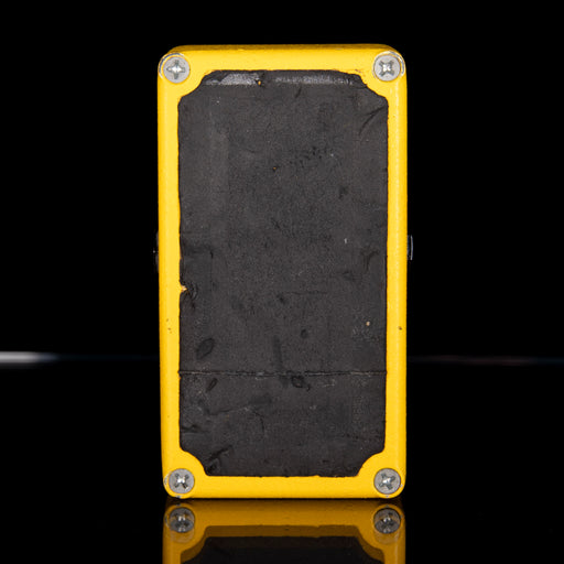 Black solar panel with yellow frame on a black background