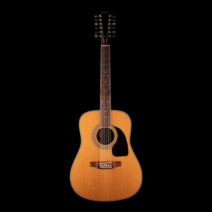 Used Epiphone DR-212 Natural 12-String Acoustic Guitar with Gig Bag